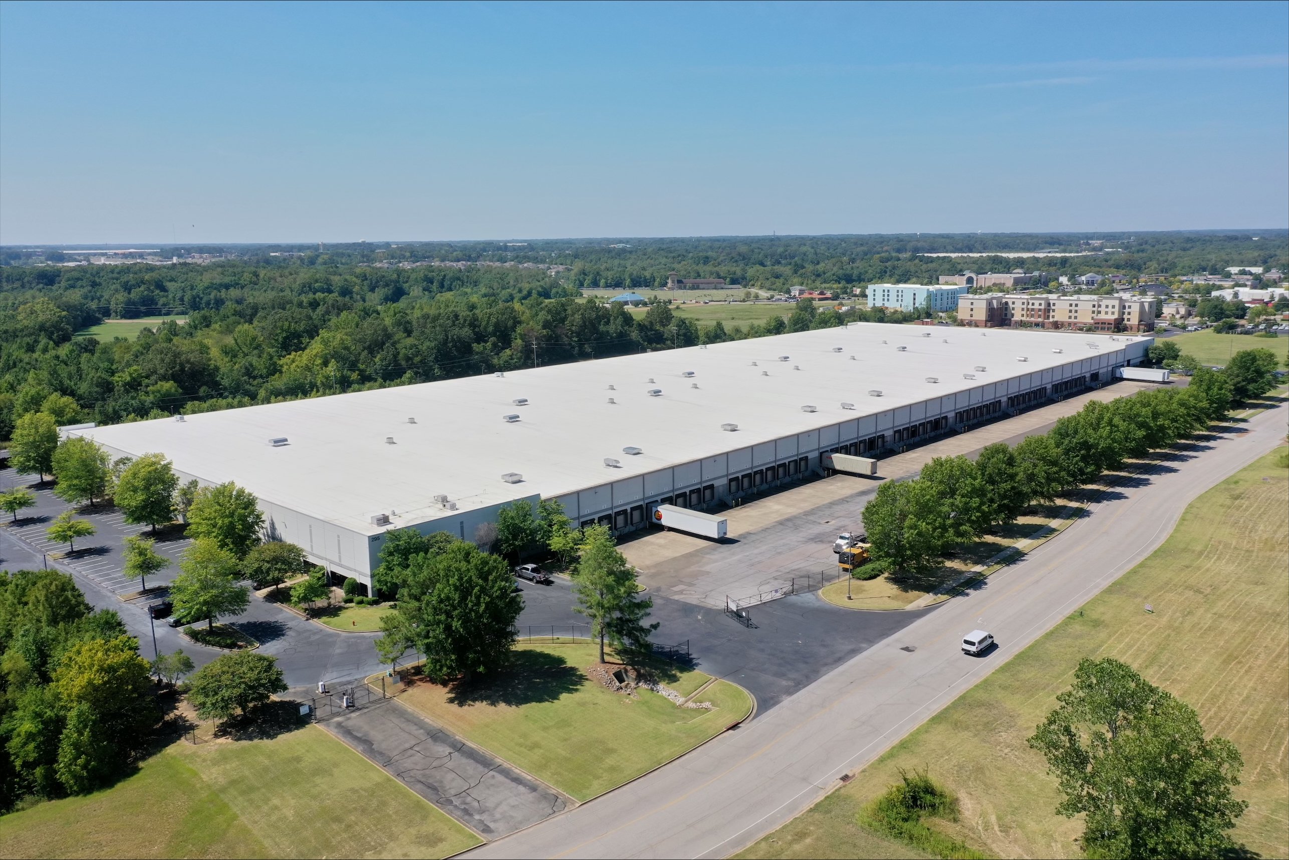 Aerial image of warehouse